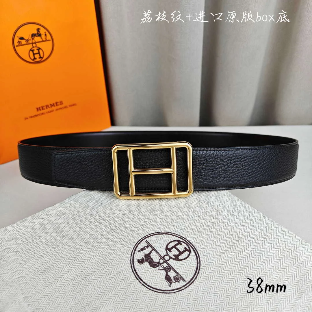 Hermes H066050CP2K H au Carre belt buckle & Reversible leather strap 38 mm H88007