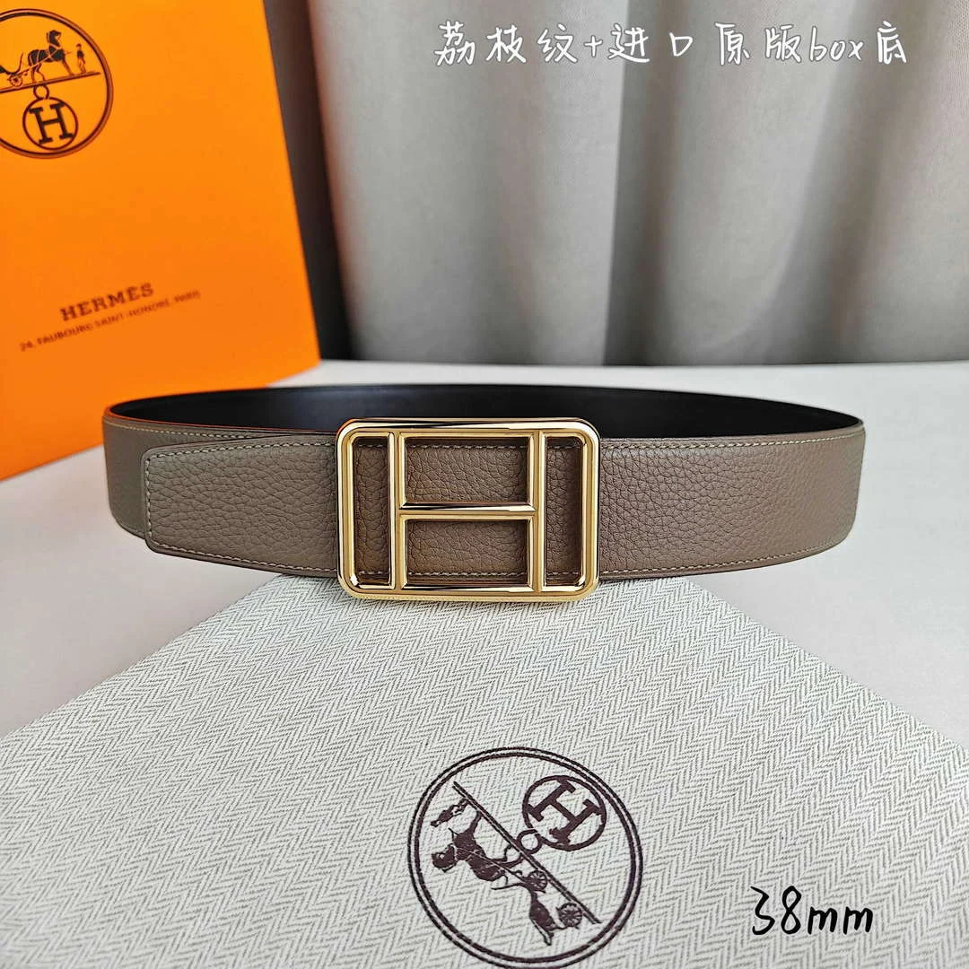 Hermes H066050CP2K H au Carre belt buckle & Reversible leather strap 38 mm H88008