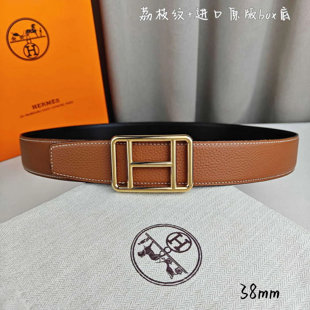 Hermes H066050CP2K H au Carre belt buckle & Reversible leather strap 38 mm H88009