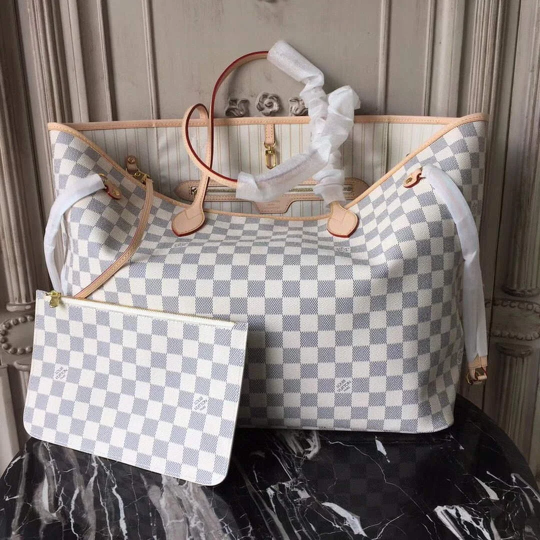 LV Louis Vuitton N41360 Neverfull GM Damier Azur Beige